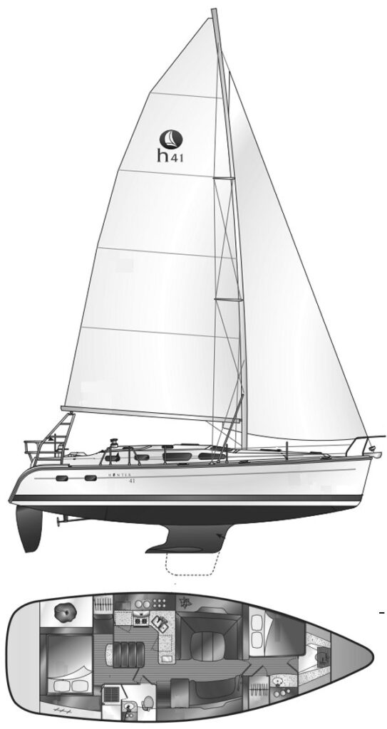 Hunter H41, sailboat for sale