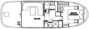 Kadey-Krogen 36 Manatee layout drawing 1