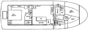 Marine Trader 38 layout drawing 1