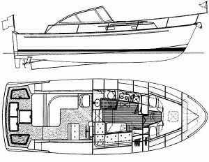 Legacy 34 Downeast layout drawing 1