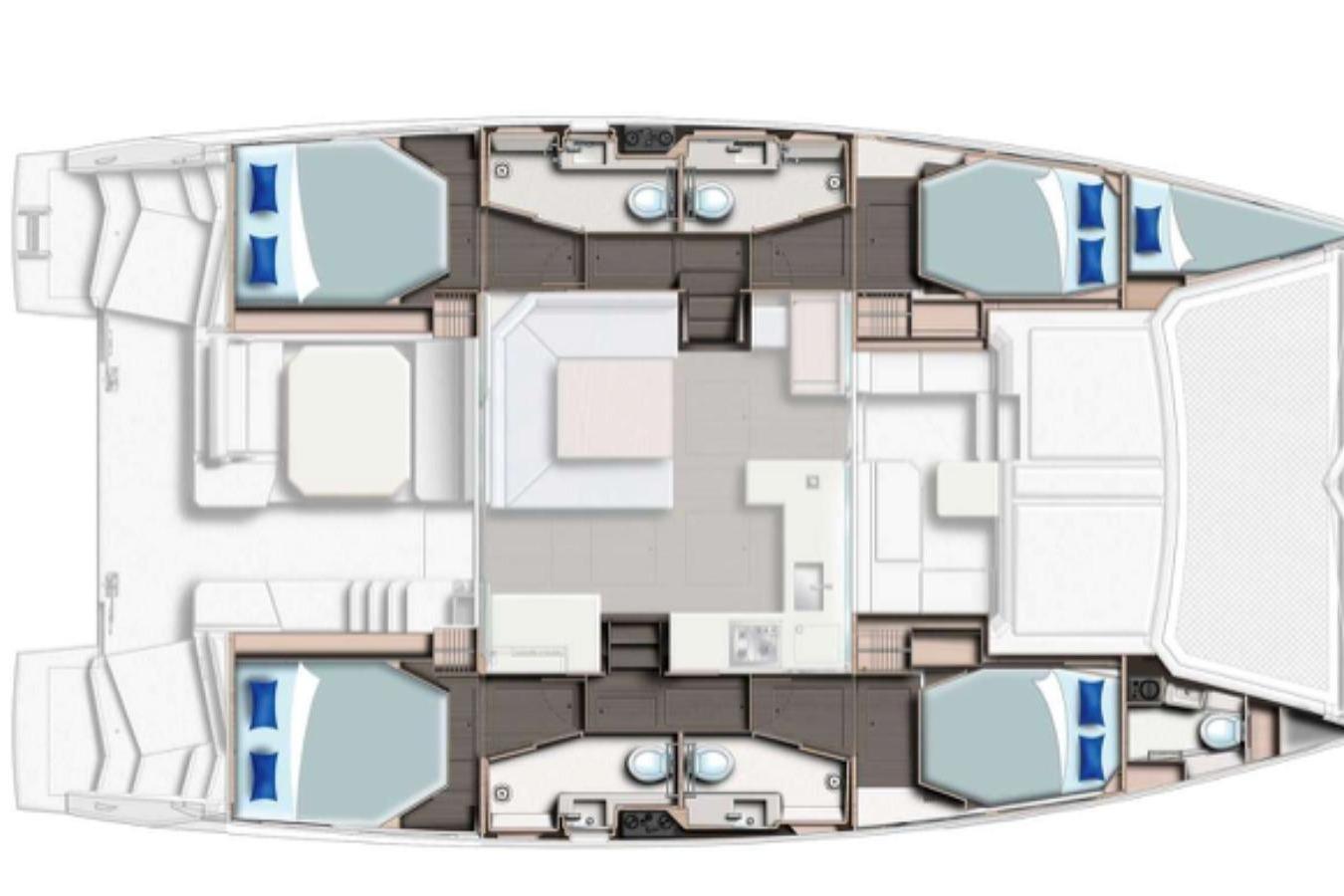 diagram, Leopard 45, catamaran for sale