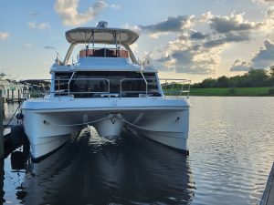 exterior, Aquila 48, power catamaran for sale