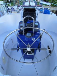 helm, Hunter 376, sailboat for sale