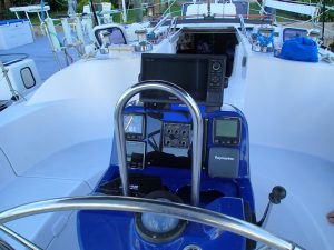 helm, Hunter 376, sailboat for sale