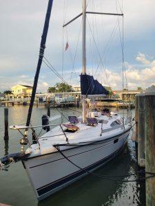 exterior, Hunter 376, sailboat for sale