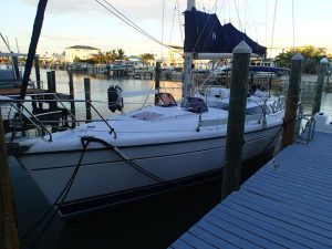 exterior, Hunter 376, sailboat for sale