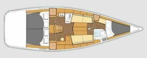 Beneteau 40 First layout drawing 1