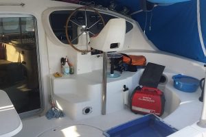 cockpit, FP 43 Belize, catamaran for sale