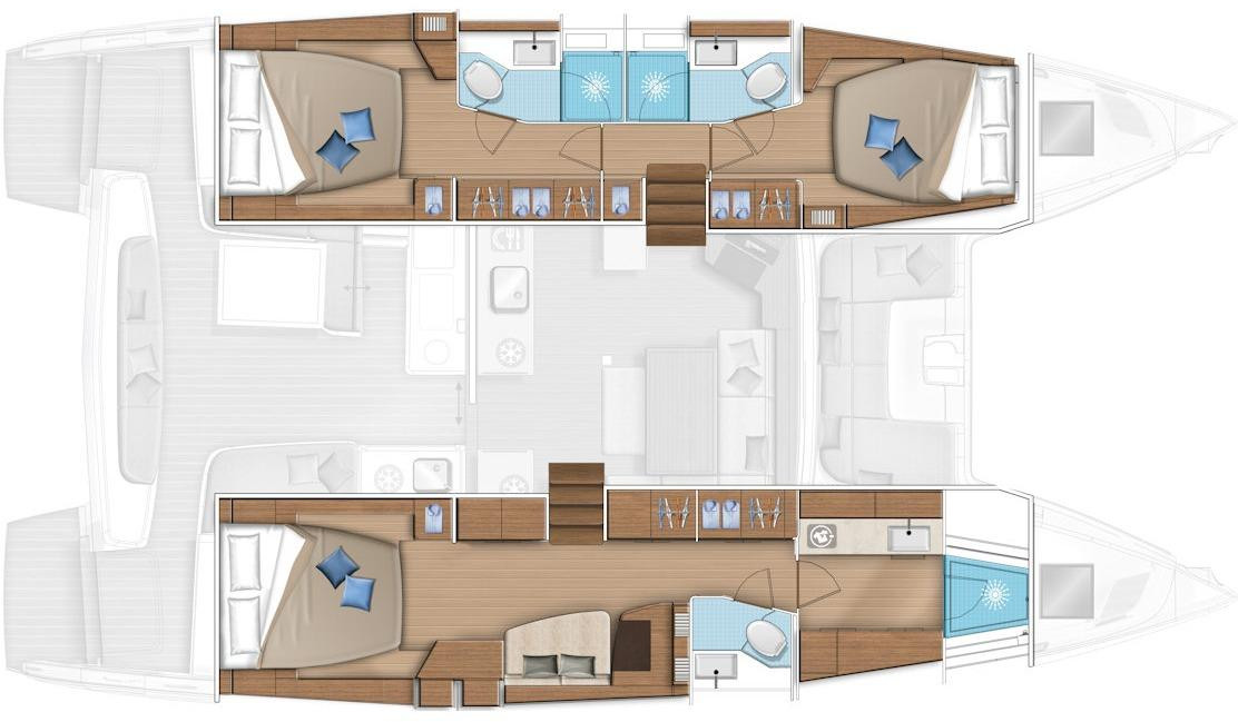 diagram, Lagoon 46, catamaran for sale