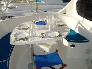 cockpit, FP 43 Belize, catamaran for sale