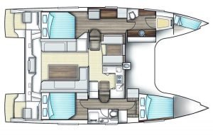 diagram, Nautitech 40 Open, catamaran for sale