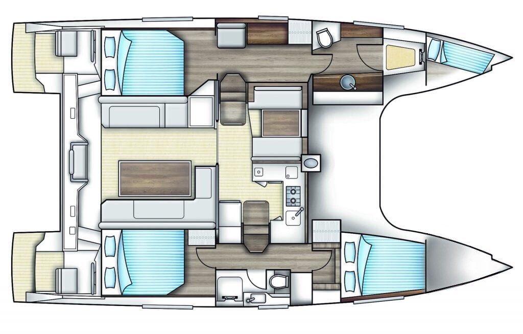 diagram, Nautitech 40 Open, catamaran for sale