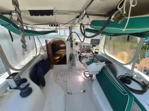 helm, Prout 38, catamaran for sale