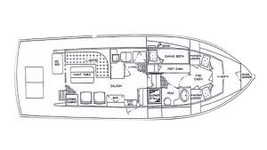 Grand Banks 36 Europa layout drawing 1