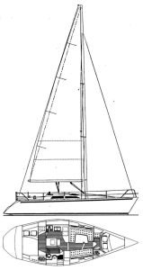 Hunter 37.5 Legend layout drawing 1