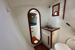 interior, Chris White, catamaran for sale