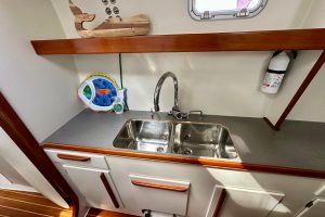 interior, Chris White, catamaran for sale