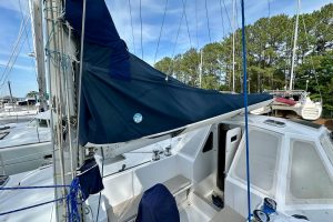 cockpit, Chris White, catamaran for sale