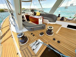 cockpit, Hylas 57, sailboat for sale