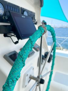 helm, St Francis 44, catamaran for sale