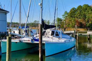 exterior, Chris White, catamaran for sale