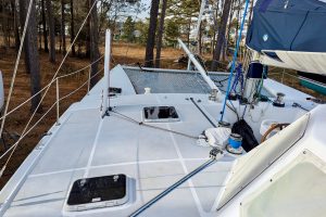 deck, Chris White, catamaran for sale