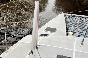 deck, Chris White, catamaran for sale