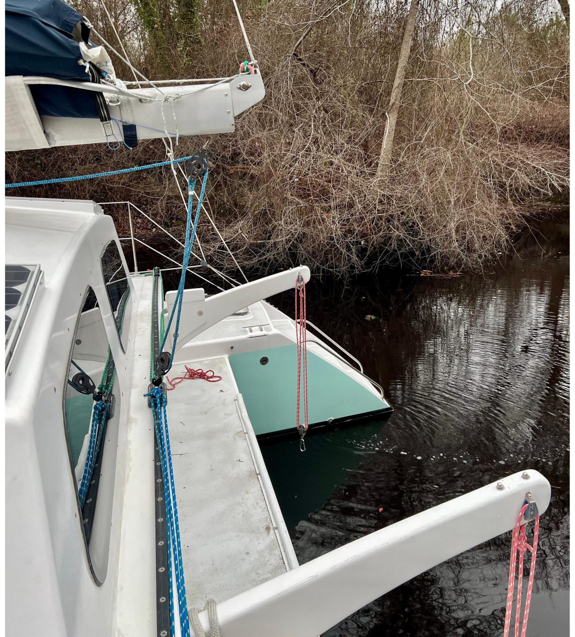 exterior, Chris White, catamaran for sale