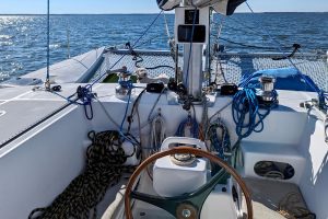 helm, Chris White, catamaran for sale