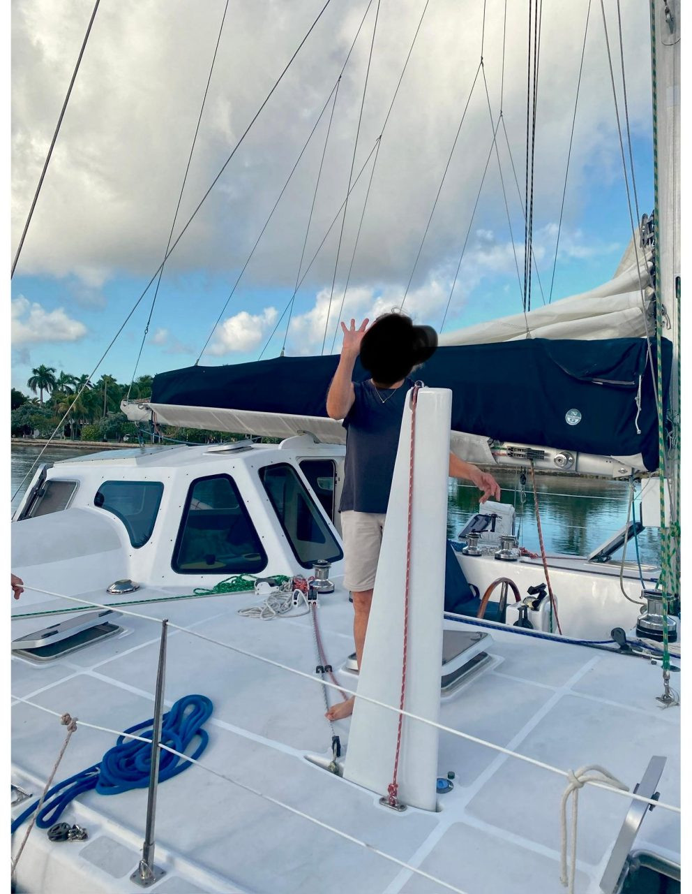 deck, Chris White, catamaran for sale