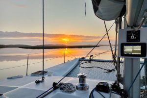 deck, Chris White, catamaran for sale