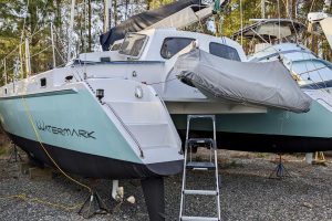 boatyard, Chris White, catamaran for sale