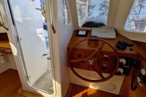 helm, Chris White, catamaran for sale