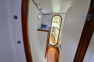 interior, Chris White, catamaran for sale