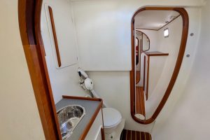interior, Chris White, catamaran for sale
