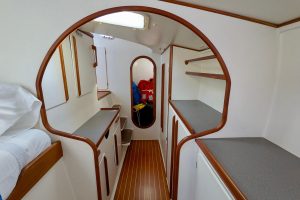 interior, Chris White, catamaran for sale