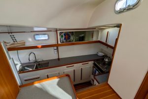 interior, Chris White, catamaran for sale