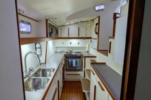 interior, Chris White, catamaran for sale