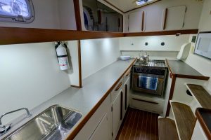interior, Chris White, catamaran for sale