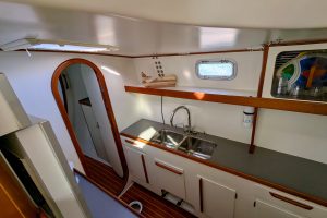 interior, Chris White, catamaran for sale