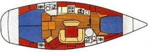 Jeanneau 45.2 Sun Odyssey layout drawing 1