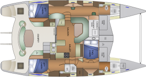 diagram, Knysna 500, catamaran for sale