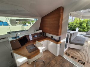 navigation station, Alibi 54, catamaran for sale