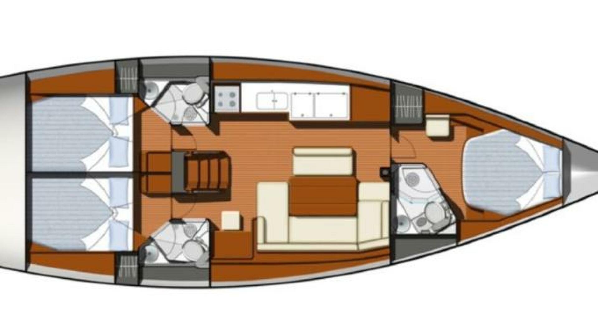 diagram, Jeanneau 44, sailboat for sale