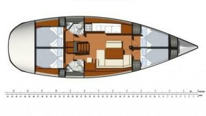 diagram, Jeanneau 44, sailboat for sale