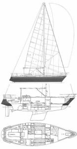 diagram, Dufour 35, sailboat for sale