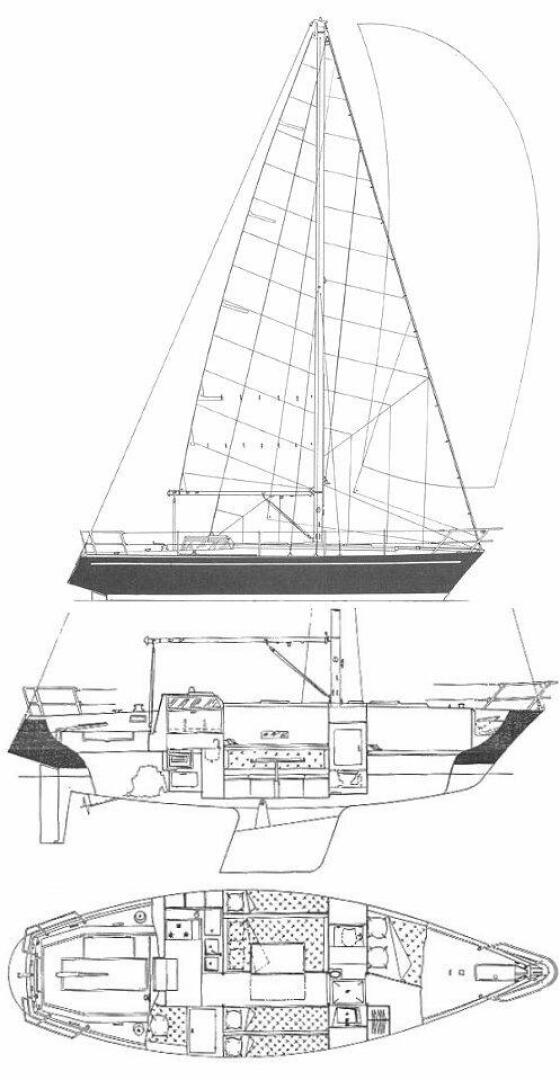 diagram, Dufour 35, sailboat for sale