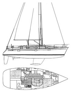 diagram, Beneteau 400 Oceanis, sailboat for sale