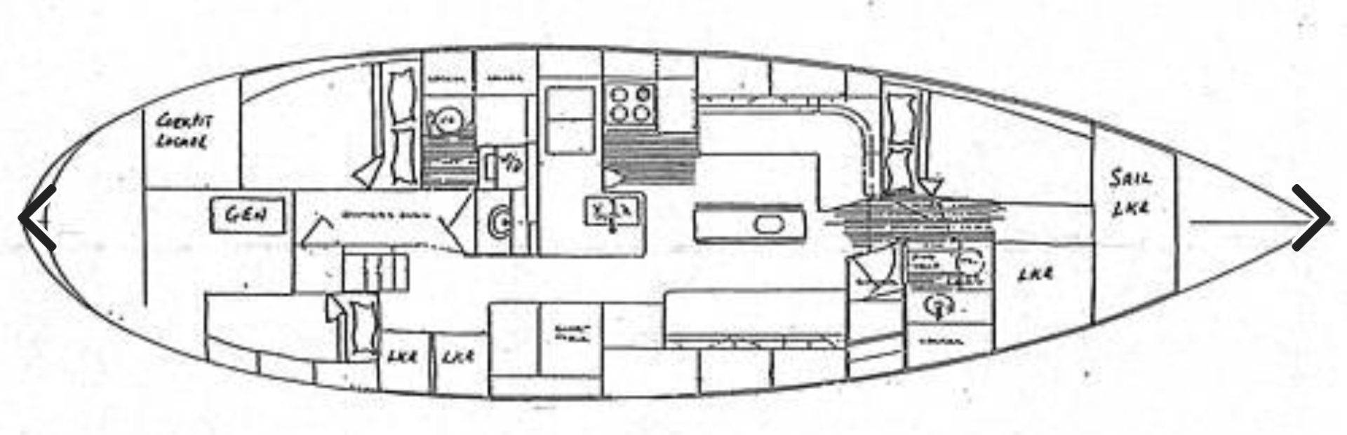 diagram, Valiant 47, sailboat for sale