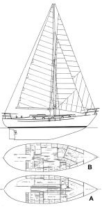 diagram, Liberty 38, sailboat for sale